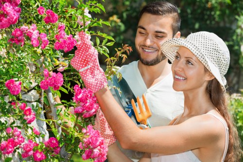 Modern outdoor landscaping trends in Leyton